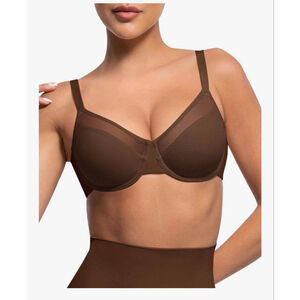 NEW FeelinGirl Minimizer Brown Full Coverage Bra 42C